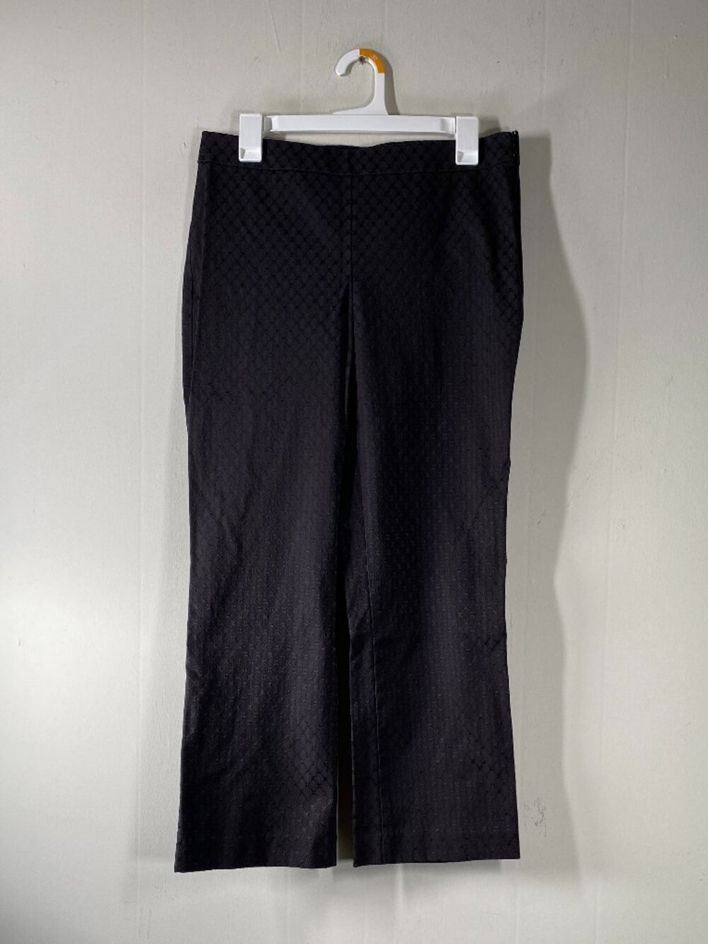 Ann Taylor Bootcut Dress Pants Women's 4 Mid Rise Black Geometric Office